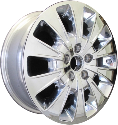 Buick Lucerne 2008-2011 chrome clad 17x7 aluminum wheels or rims. Hollander part number ALY4092, OEM part number 9597247.