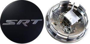 C2528 Dodge Challenger, Charger, Durango, Jeep Grand Cherokee SRT OEM Black Center Cap #5QW99RXFAA