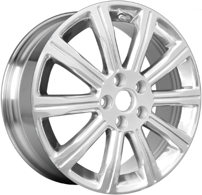 Cadillac ATS 2013-2018 polished 18x8 aluminum wheels or rims. Hollander part number ALY4705U80, OEM part number 22921897, 23483723.