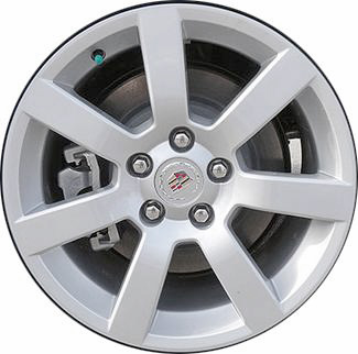 Cadillac ATS 2013-2016 powder coat silver 17x8 aluminum wheels or rims. Hollander part number ALY4701, OEM part number 22921890.