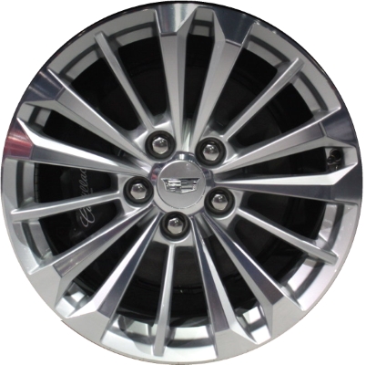 Cadillac CT6 2017-2020 silver machined 18x8 aluminum wheels or rims. Hollander part number ALY4761U10/4814, OEM part number 22941665.