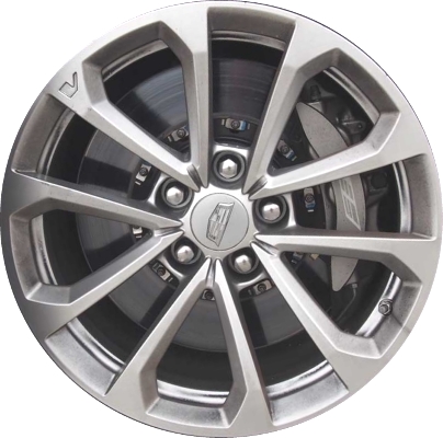 Cadillac CTS-V 2016-2019 powder coat hyper silver 19x9.5 aluminum wheels or rims. Hollander part number ALY4752U77, OEM part number 22942961.