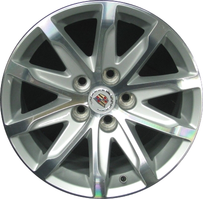 Cadillac CTS 2014-2016 silver machined 17x8.5 aluminum wheels or rims. Hollander part number ALY4713U10/4712, OEM part number 20995605.