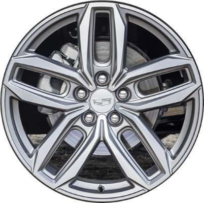 Cadillac XT4 2019-2023 grey machined 20x8.5 aluminum wheels or rims. Hollander part number ALY4823, OEM part number 23273445.