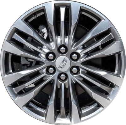 Cadillac XT5 2017-2020 powder coat hyper silver or machined 20x8 aluminum wheels or rims. Hollander part number ALY4801/4802, OEM part number 22996322, 22996321, 84444234.