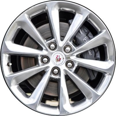 Cadillac XTS 2013-2016 polished 19x8.5 aluminum wheels or rims. Hollander part number ALY4696/4773, OEM part number 22783689.