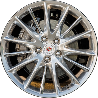Cadillac XTS 2013-2019 polished 20x8.5 aluminum wheels or rims. Hollander part number ALY4699, OEM part number 22887108.