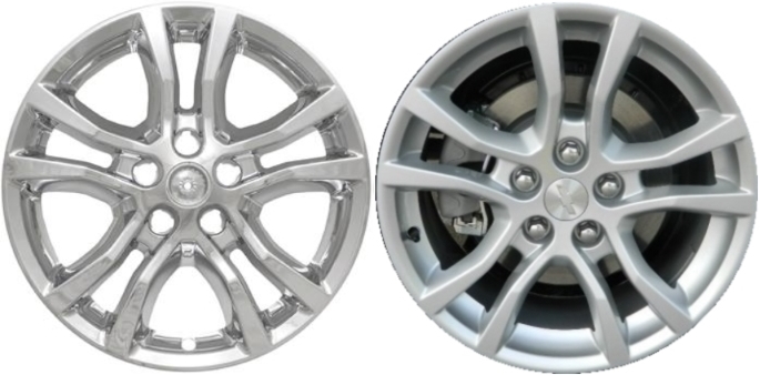 Chevrolet Camaro 2013-2015, Chevrolet Camaro 2019-2023 Chrome, 5 Double Spoke, Plastic Hubcaps, Wheel Covers, Wheel Skins, Imposters. Fits 18 Inch Alloy Wheel Pictured to Right. Part Number IMP-398X/8800PC.