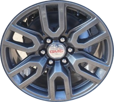 GMC Sierra 1500 2020-2024 powder coat dark grey 20x9 aluminum wheels or rims. Hollander part number ALY5914U30/5942, OEM part number 84416478.