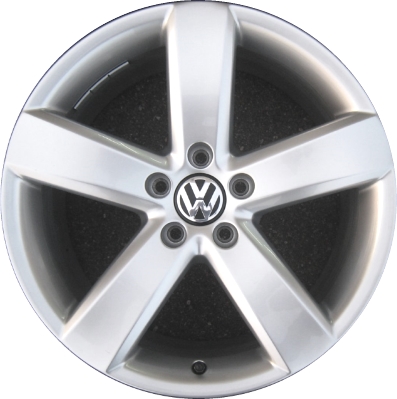 Volkswagen CC 2009-2012 powder coat hyper silver 18x8 aluminum wheels or rims. Hollander part number ALY69889, OEM part number 3C8601025E88Z.
