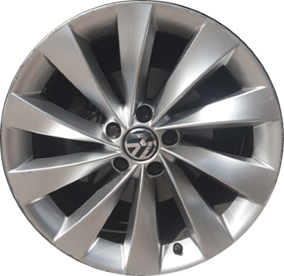 Volkswagen CC 2009-2014 powder coat silver 18x8 aluminum wheels or rims. Hollander part number ALY69890U20, OEM part number 3C8601025D3AJ.
