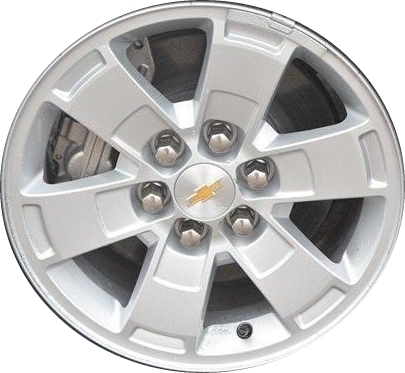 Chevrolet Colorado 2015-2020, Canyon 2015-2020 powder coat silver 16x7 aluminum wheels or rims. Hollander part number 5670, OEM part number 94775676, 23245009.
