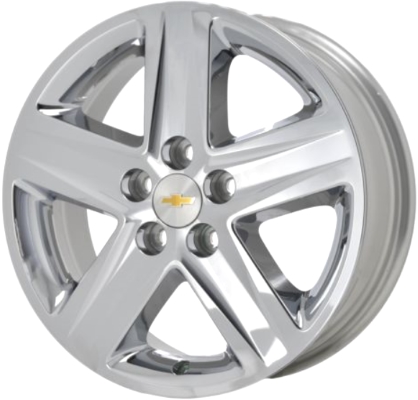 Chevrolet Equinox 2014-2016 chrome clad 18x7 aluminum wheels or rims. Hollander part number ALY5604HH, OEM part number 22863506.