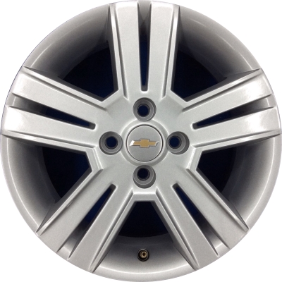 Chevrolet Spark 2013-2015 powder coat silver 15x6 aluminum wheels or rims. Hollander part number ALY5556, OEM part number 95954820.