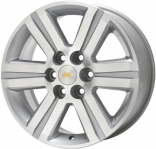 ALY5572U10 Chevrolet Traverse Wheel/Rim Silver Machined #20997877