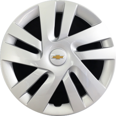 Chevrolet City Express 2015-2018, Plastic 10 Spoke, Single Hubcap or Wheel Cover For 15 Inch Steel Wheels. Hollander Part Number H3300.