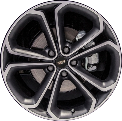 Cadillac ELR 2016 charcoal machined 20x8.5 aluminum wheels or rims. Hollander part number ALY4756, OEM part number 23445940.