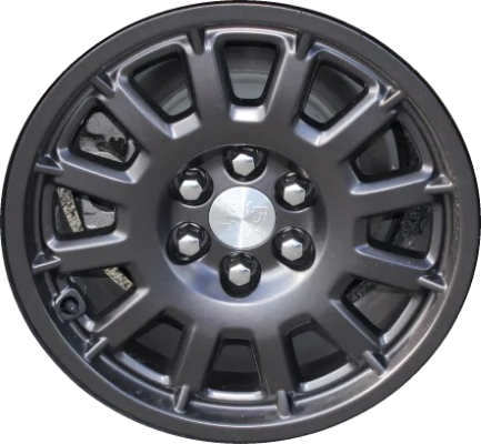 Chevrolet Colorado 2020-2022 powder coat charcoal 17x8 aluminum wheels or rims. Hollander part number ALY5967, OEM part number 84209638.
