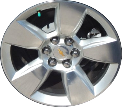 Chevrolet Colorado 2015-2020 silver machined 18x8.5 aluminum wheels or rims. Hollander part number ALY5747U77, OEM part number 23464384.
