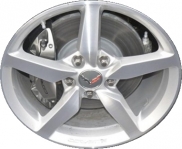 ALY5638U10/5637 Chevrolet Corvette Wheel/Rim Silver Machined #20986440