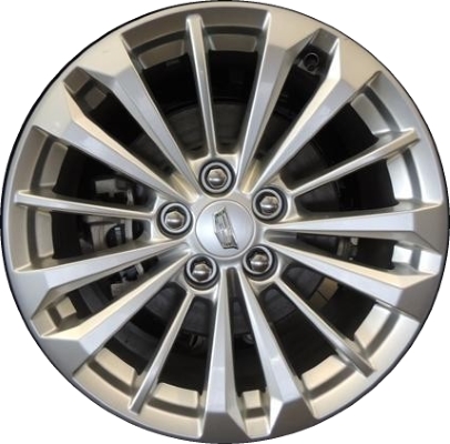 Cadillac CT6 2016-2018 powder coat silver 18x8 aluminum wheels or rims. Hollander part number ALY4761U20, OEM part number 22941663.