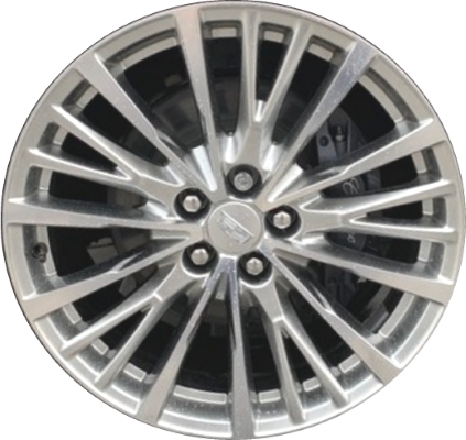 Cadillac CT6 2019-2020 silver machined 20x8 aluminum wheels or rims. Hollander part number ALY4830, OEM part number 23391275.