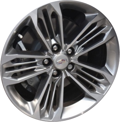 Cadillac CT6 2017-2020 grey machined 20x8.5 aluminum wheels or rims. Hollander part number ALY4865/96227, OEM part number 84129744.