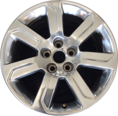 Cadillac CTS 2014-2016 polished 18x8.5 aluminum wheels or rims. Hollander part number ALY4714, OEM part number 23122160.