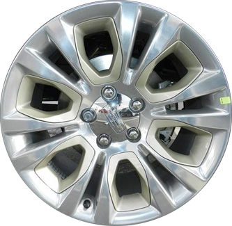 Dodge Ram 1500 2013-2018, Ram 1500 Classic 2019 polished 20x9 aluminum wheels or rims. Hollander part number 2455U80/2456, OEM part number Not Yet Known.