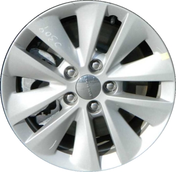 Dodge Dart 2013-2016 powder coat silver 16x7 aluminum wheels or rims. Hollander part number ALY2550, OEM part number Not Yet Known.