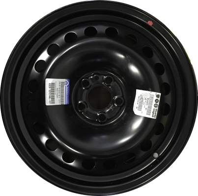 Dodge Ram Promaster City 2015-2022 powder coat black 16x6.5 steel wheels or rims. Hollander part number STL2547U45, OEM part number 68263312AA, 68464949SS.