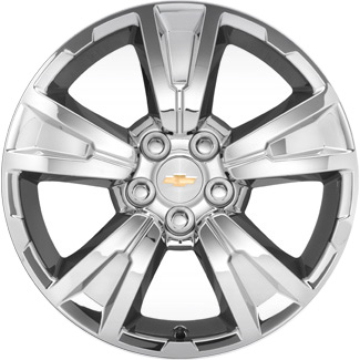 Chevrolet Equinox 2010-2016 chrome clad 19x7 aluminum wheels or rims. Hollander part number ALY5435, OEM part number 23104858.