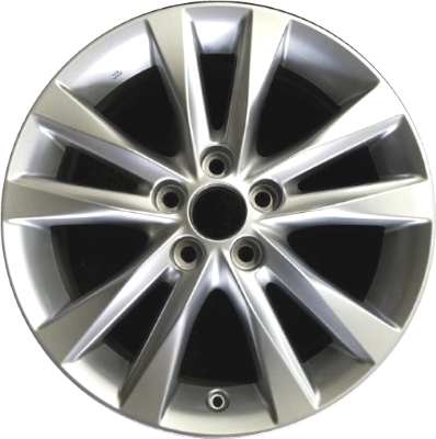Lexus ES350 2010-2012 powder coat silver 17x7 aluminum wheels or rims. Hollander part number ALY74224, OEM part number 4261133700, 4261133720.