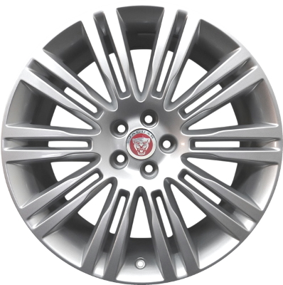Jaguar F-Pace 2017-2021 powder coat silver 20x8.5 aluminum wheels or rims. Hollander part number ALY59977, OEM part number T4A2309.