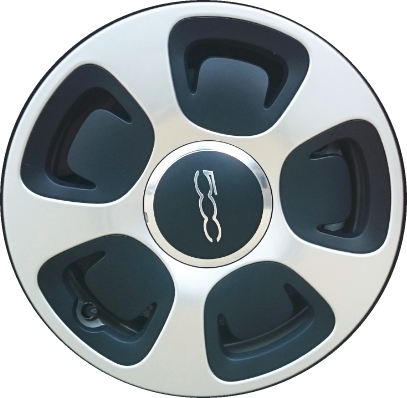 Fiat 500e 2016-2019 powder coat silver or black 15x5.5 aluminum wheels or rims. Hollander part number ALY96223U/150030, OEM part number Not Yet Known.