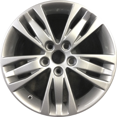 Ford Focus 2012-2014 powder coat silver 16x7 aluminum wheels or rims. Hollander part number ALY3880, OEM part number CV6Z1007F.