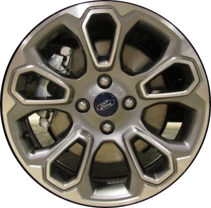 Ford EcoSport 2018-2022 grey machined 17x7 aluminum wheels or rims. Hollander part number ALY10152U35, OEM part number GN1Z1007K.