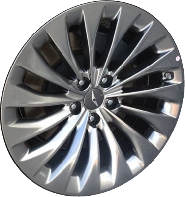 Genesis G90 2017-2020 powder coat smoked hyper 19x8.5 aluminum wheels or rims. Hollander part number ALY70898, OEM part number 52910D2210, 52910D2250.