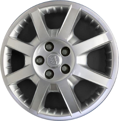Buick Rendezvous 2005, Buick Terraza 2005, Plastic 8 Spoke, Single Hubcap or Wheel Cover For 17 Inch Steel Wheels. Hollander Part Number H1154.
