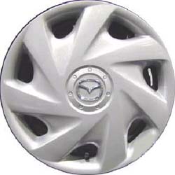 Mazda MPV 2002-2006, Plastic 7 Spoke, Single Hubcap or Wheel Cover For 15 Inch Steel Wheels. Hollander Part Number H56548.