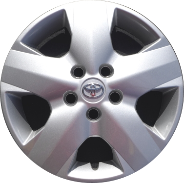 Toyota RAV4 2006-2012, Plastic 5 Spoke, Single Hubcap or Wheel Cover For 16 Inch Steel Wheels. Hollander Part Number H61143.