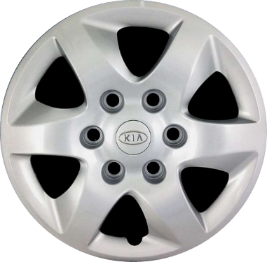 KIA Sedona 2006-2010, Plastic 6 Spoke, Single Hubcap or Wheel Cover For 16 Inch Steel Wheels. Hollander Part Number H66016.