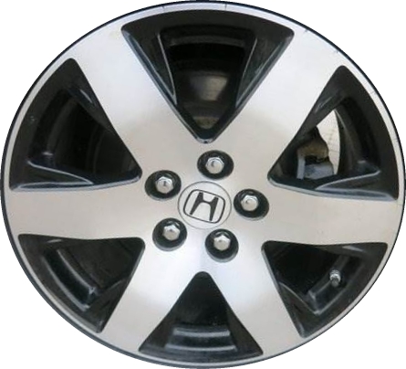 Honda Ridgeline 2014 black machined 18x7.5 aluminum wheels or rims. Hollander part number ALY64038U45.PB01, OEM part number 42700SJCC01.