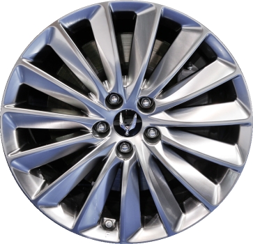 Hyundai Equus 2014-2016 powder coat hyper silver 19x8 aluminum wheels or rims. Hollander part number ALY70851, OEM part number 529103N260.