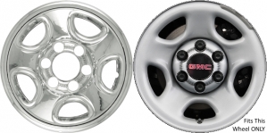 IMP-08X GMC Safari, Savana, Sierra 1500 Chrome Wheel Skins (Hubcaps/Wheelcovers) 16 Inch Set