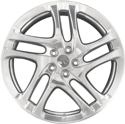 Infiniti JX35 2013, QX60 2014-2015 polished 20x7.5 aluminum wheels or rims. Hollander part number 73762, OEM part number 403003JA6A.