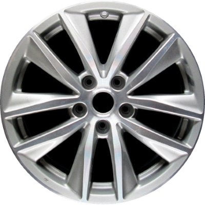 Infiniti Q50 2014-2021 silver machined 17x7.5 aluminum wheels or rims. Hollander part number ALY73763U/73784, OEM part number D03004GA3J, D0CMM4GC3A.