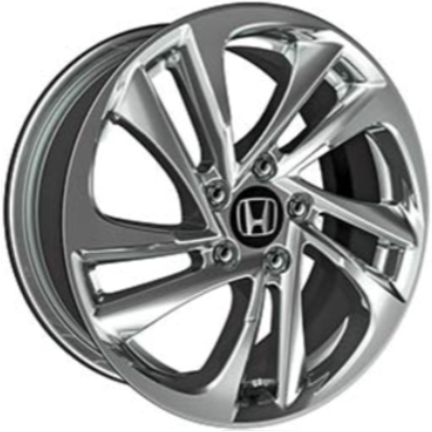 Honda Insight 2019-2022 chrome 17x7 aluminum wheels or rims. Hollander part number ALY63147, OEM part number 08W17TXM100.