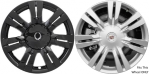 IMP-357BLK Cadillac SRX Black Wheel Skins (Hubcaps/Wheelcovers) 18 Inch Set