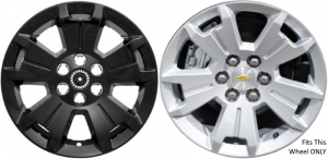 IMP-405BLK Chevrolet Colorado Black Wheel Skins (Hubcaps/Wheelcovers) 17 Inch Set